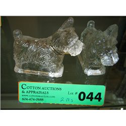 Two vintage 1920's candy holder - Scotty dogs
