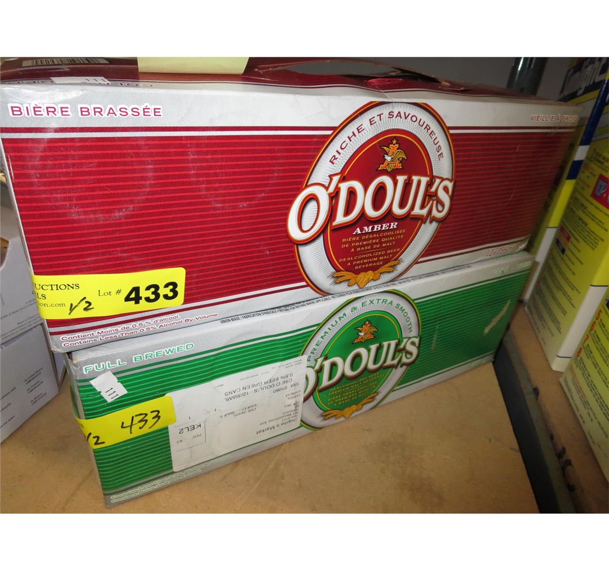Two cases of O'Doul's non alcoholic beer