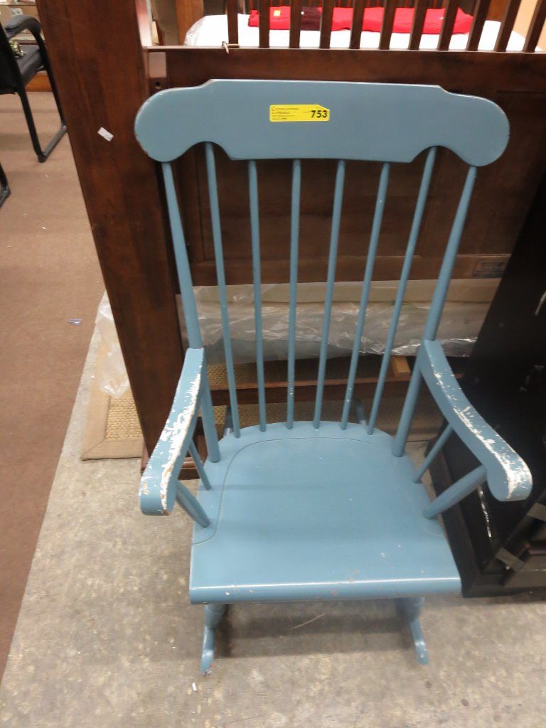 Painted Blue Rocker Vintage style rocker, painted