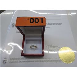 14kt gold, 3 diamond trinity ring