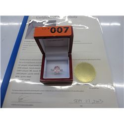 5 carat pink quartz ring