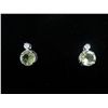 Image 2 : Sterling silver diamond & yellow topaz earrings