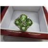 Image 2 : Ladies silver Peridot & diamond cocktail ring