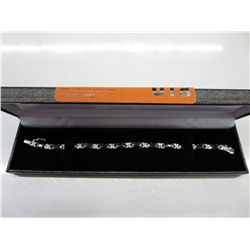 Ladies sapphire & diamond tennis bracelet