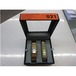 Ladies mother of pearl & diamond watch