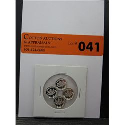 4x silver Canada Maple Leaf coins