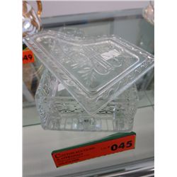 Pressed glass candy box