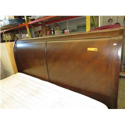 King size wood head board and frame - NEW