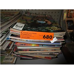 7" tall stack of comic books