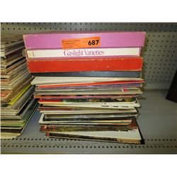 Stack of record albums