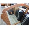 Image 1 : Wood framed mirror-slight fan shape