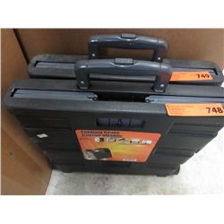 Folding crate with wheels and handle