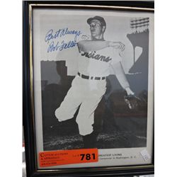 Autographed photo - Bob Feller