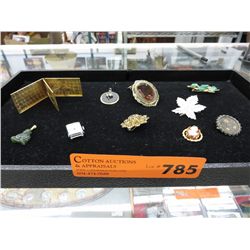 Tray of  jewelry and other vintage  items
