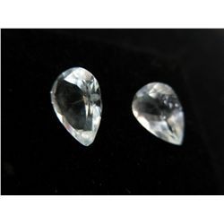 Matching set of aquamarine pear cut gemstones