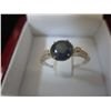 Image 1 : One carat sapphire sterling silver ring