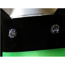 Brand new 1 carat tanzanite stud earrings