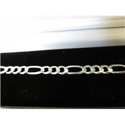 Man's .925 silver Italian made Figaro bracelet
