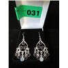 Image 2 : Moonstone & garnet chandelier earrings