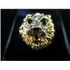 Image 1 : Gold clad crystal lion ring