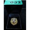 Image 2 : Gold clad crystal lion ring