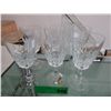 Image 1 : 6 crystal goblets 7" tall, 6" dia.