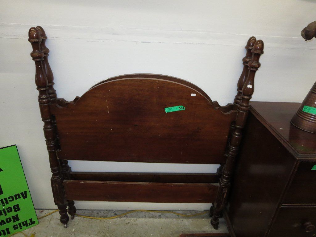 Vintage wood twin headboard/footboard/rails