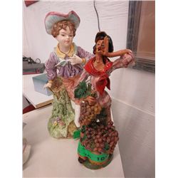 Two glazed figurines
