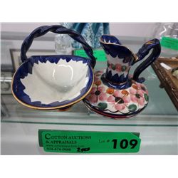 Two hand painted pieces of china