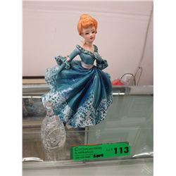 1957 Relpo vase of a lady 9" tall, 7" dia