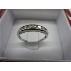 14KT white gold band-style diamond ring