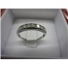 Image 1 : 14KT white gold band-style diamond ring