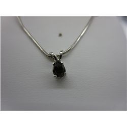 Solitaire Diamond pendant with Ophidian link chain