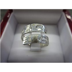 First Nations sterling silver Bypass-style ring