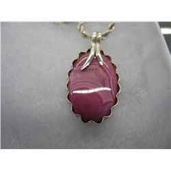 Pink Botswana Agate pendant
