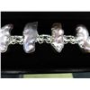 Image 1 : Fancy Freeform Stick Pearl & sterling bracelet