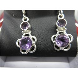 New drop-style amethyst earrings