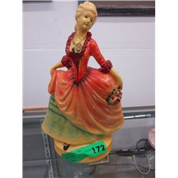 Marbolex figurine of a lady 12" tall, 8" wide