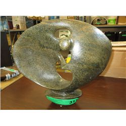Carved soapstone statue 10" tall, 11" wide