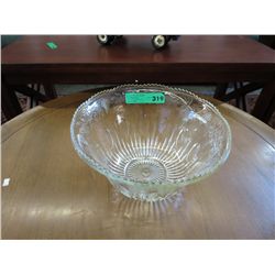 Vintage pressed glass punch bowl