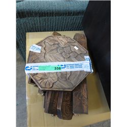 Wooden carved accent table