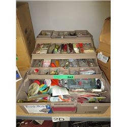 Large three tray tackle box containing tackle