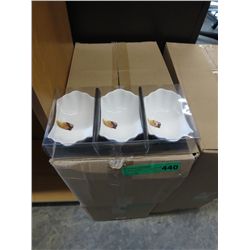 Case of condiment dishes
