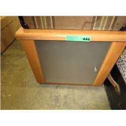 End table with glass door