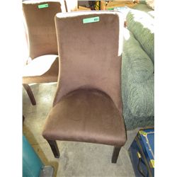 Brown microfiber dining chair - NEW