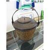 Image 1 : Wicker covered pail with handle