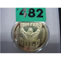 Biblical verses gold plated coin