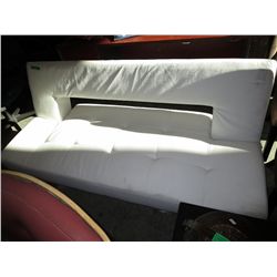 White leather futon couch