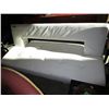 Image 1 : White leather futon couch