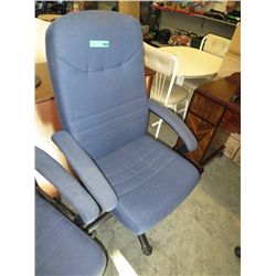 Upholstered hydraulic swivel office chair